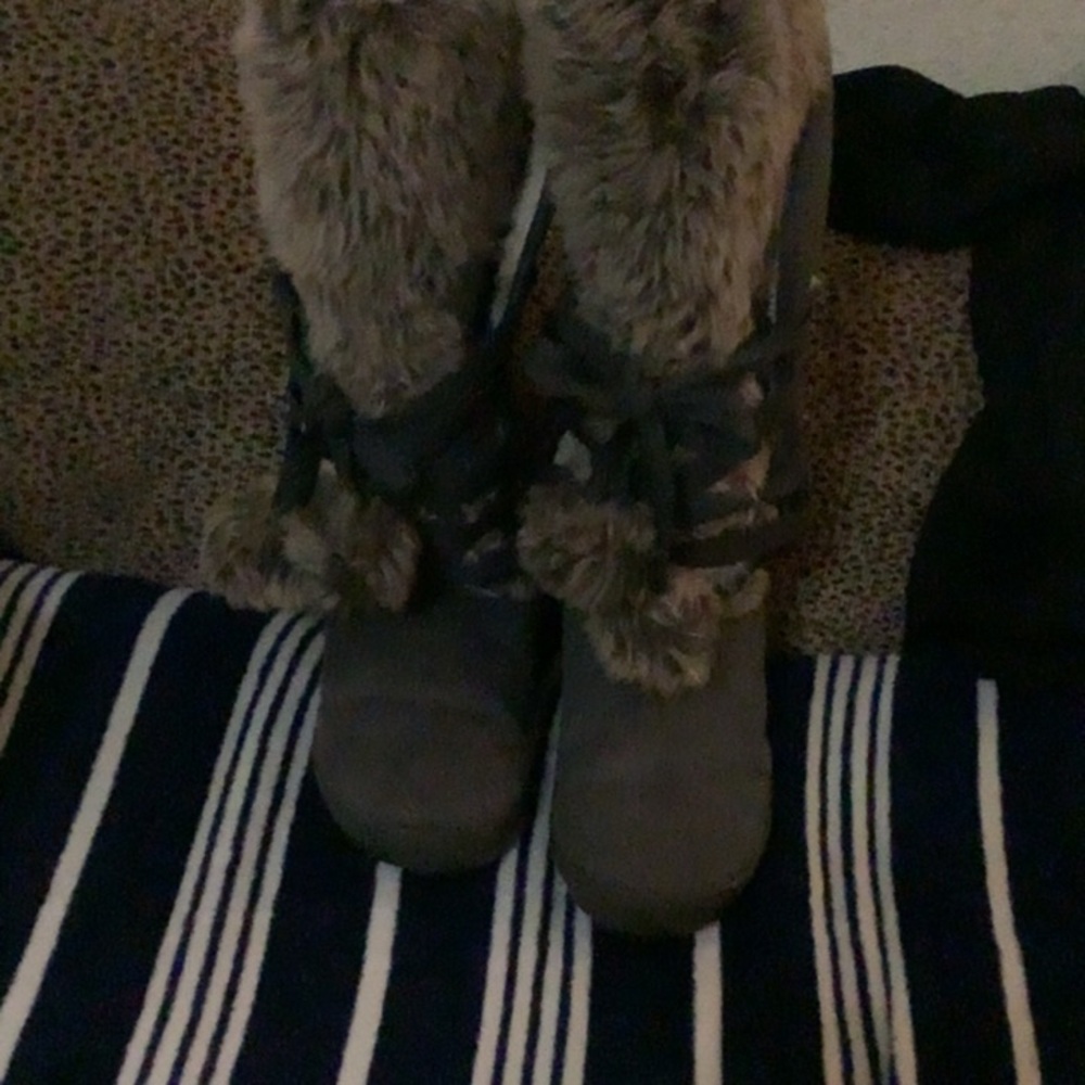 Faux Fur Trimmed Boots
